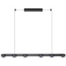 6631/64L HIGHTECH ODL24 317 металл/черный/акрил Подвесной линейный светильник IP20 LED 64W 1667Лм 3000K 220V с раздельным вкл. Верх/низ TURMAN