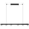 6631/64L HIGHTECH ODL24 317 металл/черный/акрил Подвесной линейный светильник IP20 LED 64W 1667Лм 3000K 220V с раздельным вкл. Верх/низ TURMAN