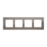 Рамка LK Studio 4-постовая, натуральное стекло (серо-коричневый) LK80 844419-1