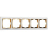 Рамка Werkel Snabb на 5 постов белый/золото WL03-Frame-05-white/GD 4690389083952