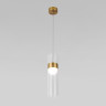 Подвесной светодиодный светильник Eurosvet Lumen 50244/1 Led латунь/прозрачный