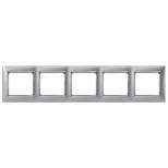 Рамка Legrand Valena Classic на 5 постов, алюминий матовый 770335