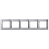Рамка Legrand Valena Classic на 5 постов, алюминий матовый 770335