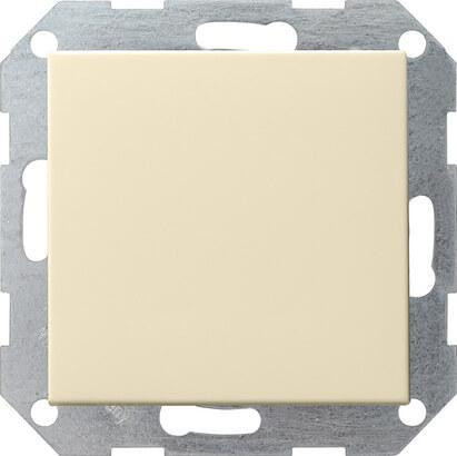 Выключатель кнопочный одноклавишный перекрестный Gira System 55 10A 250V кремовый глянцевый 012701