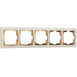 Рамка Werkel Snabb на 5 постов слоновая кость/золото WL03-Frame-05-ivory/GD 4690389083945