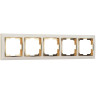Рамка Werkel Snabb на 5 постов слоновая кость/золото WL03-Frame-05-ivory/GD 4690389083945