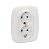 Розетка двойная Legrand Valena Allure 2x2K+3 со шторками, белая 753726