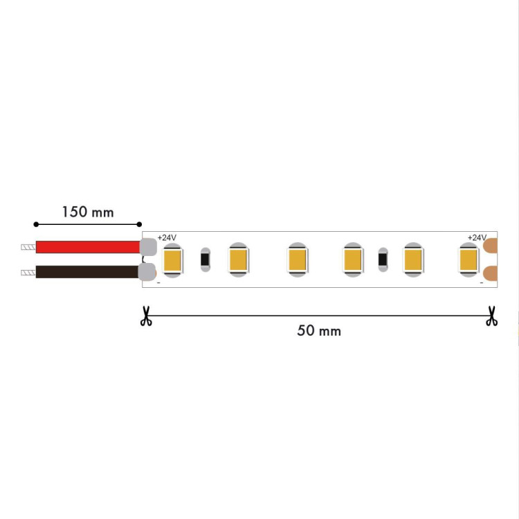 Лента светодиодная 5M SMD2835 4.8W/m 3000K IP65 Favourite 2001-30565
