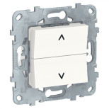 Выключатель двухклавишный для жалюзи Schneider Electric Unica New без фиксации, белый