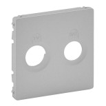 Лицевая панель Legrand Valena Life для розеток TV-R, TV-SAT, алюминий 754822