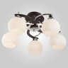 Потолочная люстра с белыми плафонами 9654/5 хром/черный