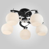 Потолочная люстра с белыми плафонами 9654/5 хром/черный