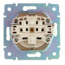 Розетка силовая Legrand Valena Classic 2K+3 с крышкой, на винтах, слоновая кость 774322