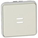 Выключатель кнопочный Legrand Plexo IP55 Н.О., с подсветкой, белый 069632