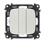 Выключатель трехклавишный Legrand Valena Allure белый 752003+755035
