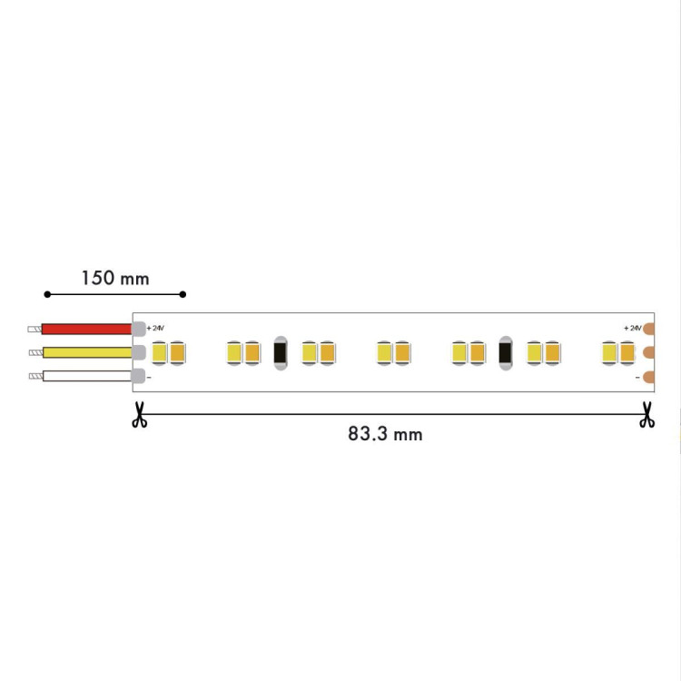 Лента светодиодная 5M SMD2835 19.8W/m 2700-6500K IP65 Favourite 2001-62065
