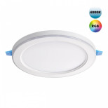 359010 SPOT NT23 496 белый Светильник встраиваемый светодиодный (три сценария работы) IP20 LED 4000К+RGB 12W+4W 100-265V 960Лм SPAN