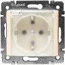 Розетка силовая Legrand Valena Classic 2K+3 с крышкой, с защитными шторками, слоновая кость 774120
