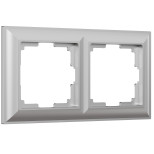 Рамка из поликарбоната на 2 поста Fiore серебряный W0022206