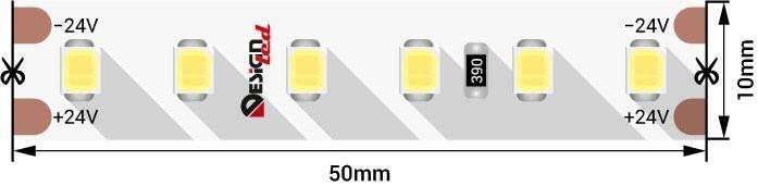 Светодиодная влагозащищенная лента DesignLed 14,4W/m 120LED/m 2835SMD холодный белый 5M 004500