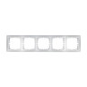 Рамка LK Studio 5-постовая (серебристый металлик) LK60 864503-1