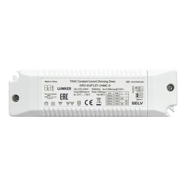 Драйвер Lumker 9-40V 12W IP20 0,2-0,35A DRV-EUP12T-1HMC-0 006164 Драйвер Lumker 9-40V 12W IP20 0,2-0,35A DRV-EUP12T-1HMC-0 006164