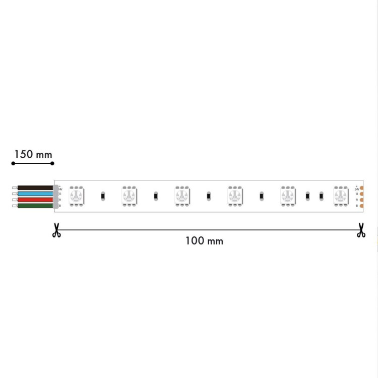 Лента светодиодная 5M SMD2835RGB 27W/m RGB+W+W IP20 Favourite 2001-82720