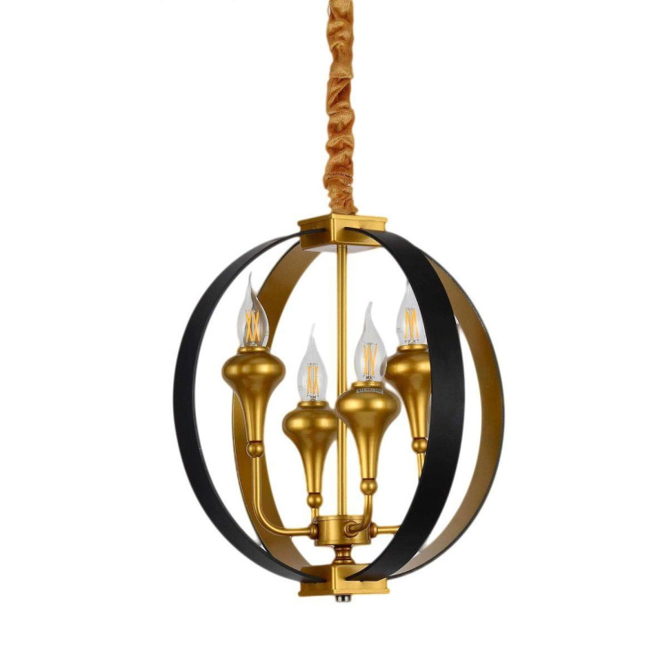 Подвесная люстра Lumina Deco Demetra LDP 1225-4 BK+GD Подвесная люстра Lumina Deco Demetra LDP 1225-4 BK+GD