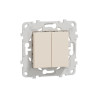 Переключатель двухклавишный Schneider Electric Unica New бежевый