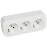 Розеточный блок Legrand Quteo 3x2К+З со шторками, белая 782218