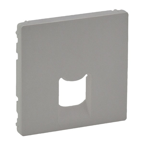 Лицевая панель Legrand Valena Life для розеток RJ-45 и RJ-11, алюминий 755412