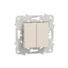 Переключатель двухклавишный перекрестный Schneider Electric Unica New бежевый