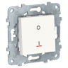 Выключатель одноклавишный Schneider Electric Unica New двухполюсный, с индикацией, белый