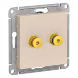 Аудиорозетка Schneider Electric Atlas Design двухместная, бежевая