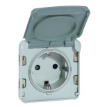 Розетка силовая Legrand Plexo IP55 2К+З серая 069570