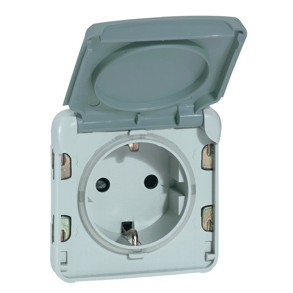 Розетка силовая Legrand Plexo IP55 2К+З серая 069570