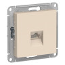 Розетка Schneider Electric Atlas Design RJ-45 кат. 5е, бежевая