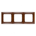 Рамка Legrand Valena Classic на 3 поста, тонированное дерево 770313