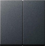 Лицевая панель Gira System 55 выключателя двухклавишного антрацит 029528
