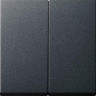 Лицевая панель Gira System 55 выключателя двухклавишного антрацит 029528