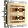 Акустическая розетка Werkel х4 шампань WL11-AUDIOx4 4690389124495