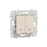 Выключатель двухклавишный Schneider Electric Unica New с подсветкой, бежевый