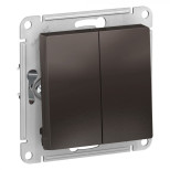 Выключатель двухклавишный Schneider Electric Atlas Design мокко
