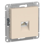 Розетка Schneider Electric Atlas Design RJ-45 кат. 6a, бежевая