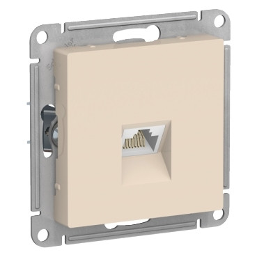 Розетка Schneider Electric Atlas Design RJ-45 кат. 6a, бежевая
