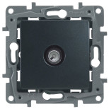 Розетка TV Legrand Etika оконечная 5 дБ, антрацит 672665