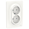 Розетка двойная Schneider Electric Unica New без заземления, белая
