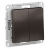 Переключатель двухклавишный Schneider Electric Atlas Design мокко