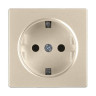 Розетка Werkel с заземлением и шторками шампань WL11-SKGS-01-IP44 4690389124563