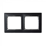 Рамка Legrand Valena Classic на 2 поста, ноктюрн/серебряный штрих 770392